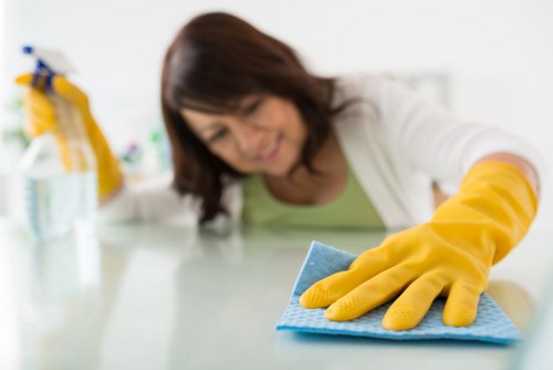 Professional carpet cleaning equipment used in a Harold Hill business property